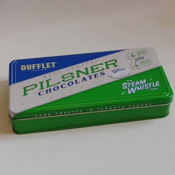 RARE Steam Whistle Pilsner Dufflet Chocolate Tin EMPTY - Picture 1 of 4